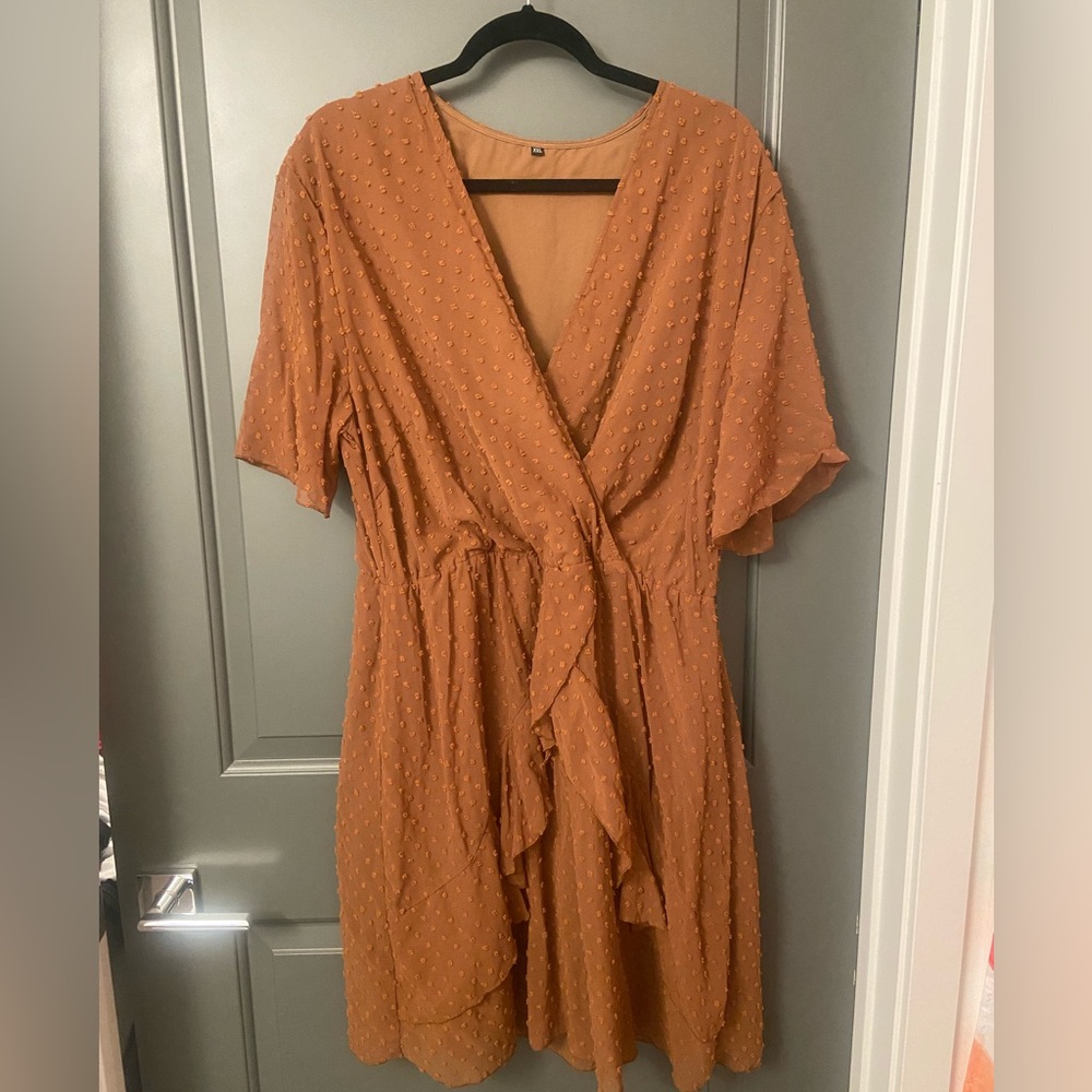Brown Wrap Dress
